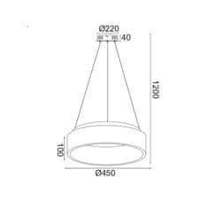 ACA ACA Lighting decoLED LED závesné svietidlo BR81LEDP45BK