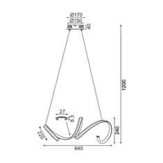 ACA ACA Lighting decoLED LED závesné svietidlo HM91LEDP64CH