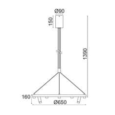 ACA ACA Lighting decoLED LED závesné svietidlo JNBP48LED65WH