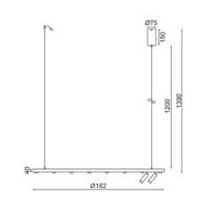 ACA ACA Lighting decoLED LED závesné svietidlo JNCP30LED120WH