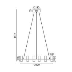 ACA ACA Lighting decoLED LED závesné svietidlo JNDP32LED52CH