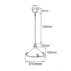 ACA ACA Lighting závesné svietidlo BELL D310 E27 MAX 36W IP65 modrá B026DL