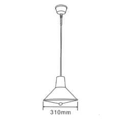 ACA ACA Lighting závesné svietidlo BELL D310 E27 MAX 36W IP45 modrá B027DL