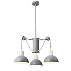 ACA ACA Lighting závesné svietidlo 3XE14 sivá/biely kov D58XH85CM CEZANNE EG5793P58G