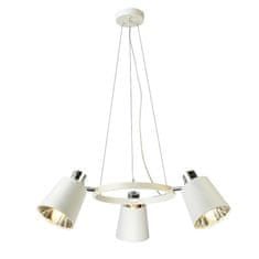 ACA ACA Lighting závesné svietidlo 3XE14 biely kov plus tienidlo D63XH100CM NORMA EG213P63WH