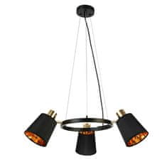 ACA ACA Lighting závesné svietidlo 3XE14 čierny kov plus tienidlo D63XH100CM NORMA EG213P63BK