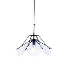 ACA ACA Lighting závesné svietidlo 1XE27 biela akryl plus čierny kov D45XH120CM ORIGAMI EF39P145WH