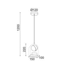 ACA ACA Lighting závesné svietidlo LED 10W 3000K 800LM drevo plus akryl 15X10XH120CM YOKO DCR39218