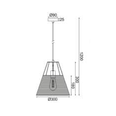 ACA ACA Lighting závesné svietidlo 1XE27 ratan plus biely kov D30XH120CM ZORBAS GN60P130WH