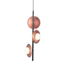 ACA ACA Lighting závesné svietidlo 3XG9 meď/čierny kov plus sklo 27X27XH149CM HYDRA HL4303P27BC