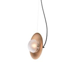 ACA ACA Lighting závesné svietidlo 1XG9 mosadz/čierny kov plus sklo 20X14XH122CM LAYLA HL4321P23BB