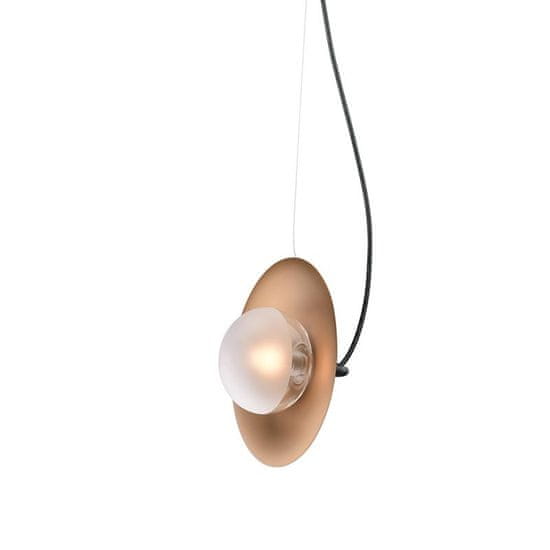 ACA ACA Lighting závesné svietidlo 1XG9 mosadz/čierny kov plus sklo 20X14XH122CM LAYLA HL4321P23BB