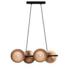 ACA ACA Lighting závesné svietidlo 4XG9 mosadz/čierny kov plus sklo 68X27XH118CM LAYLA HL4324P68BB