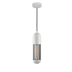 ACA ACA Lighting závesné svietidlo 1XE27 biely kov D10XH120CM LAB HM171P8WH