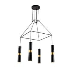 ACA ACA Lighting závesné svietidlo 4XGU10 čierny kov 56X56XH150CM DA VINCI HM854P56BK