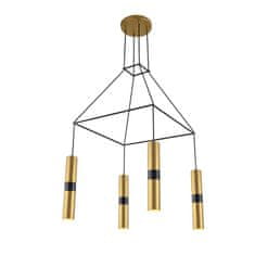 ACA ACA Lighting závesné svietidlo 4XGU10 mosadz kov 56X56XH150CM DA VINCI HM854P56BR