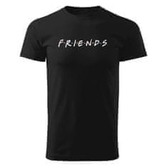 Grooters Pánske tričko Priatelia - Čierne, logo Veľkosť: XXL