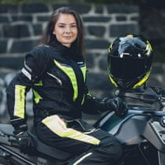 W-TEC Dámska moto bunda Brandon Lady Farba čierna-fluo žltá, Veľkosť XS