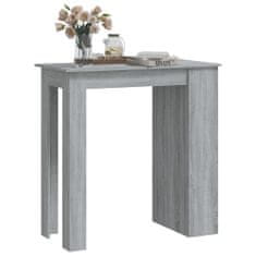 Petromila vidaXL Barový stôl+regál, sivá sonoma 102x50x103,5cm kompozitné drevo