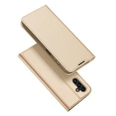 Dux Ducis Skin Pro knižkové kožené puzdro na Samsung Galaxy A13 5G, zlaté