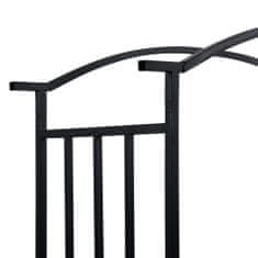 Vidaxl Záhradná pergola s lavičkou čierna 128x50x207 cm železná