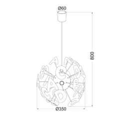 ACA ACA Lighting Detské závesné svietidlo MD70853E