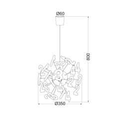 ACA ACA Lighting Detské závesné svietidlo MD70853F