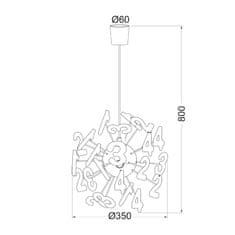 ACA ACA Lighting Detské závesné svietidlo MD70854F