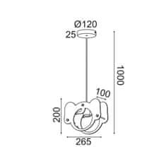 ACA ACA Lighting detské závesné svietidlo 1XE27 ELEPHANT MDF 27X10XH100CM FARMA ZM431P27