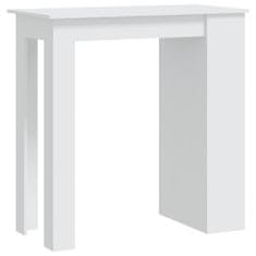 Petromila vidaXL Barový stôl+regál, biely 102x50x103,5 cm, kompozitné drevo