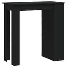 Petromila vidaXL Barový stôl+regál, čierny 102x50x103,5 cm, kompozitné drevo