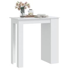 Petromila vidaXL Barový stôl+regál, biely 102x50x103,5 cm, kompozitné drevo