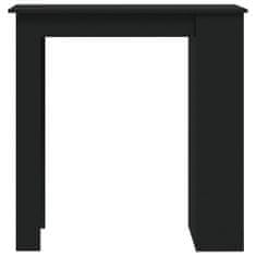 Petromila vidaXL Barový stôl+regál, čierny 102x50x103,5 cm, kompozitné drevo