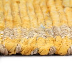 Petromila vidaXL Ručne vyrobený jutový koberec žltý 160x230 cm