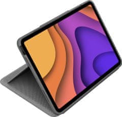 Logitech ochranný kryt s klávesnicí Folio Touch pro Apple iPad Air (4. generace), UK (920-009968), šedá