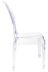 KINGHOME Transparentná stolička PRINCE - polykarbonát