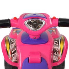 Petromila vidaXL Detská štvorkolka ATV so zvukom a svetlom, ružovo-fialová