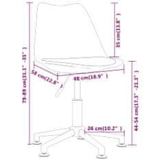 Vidaxl Otočná kancelárska stolička biela umelá koža