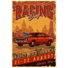 Retro Cedule Ceduľa Racing - Houston Texas