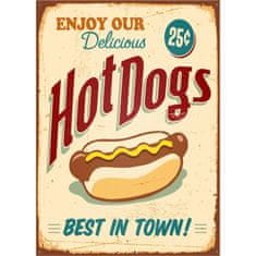 Retro Cedule Ceduľa Hot Dogs