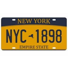 Retro Cedule Ceduľa New York - Empire State
