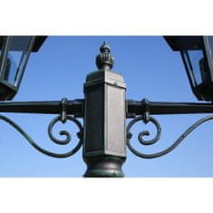 Vidaxl Záhradné dvojramenné stĺpové svietidlo Preston, 215 cm