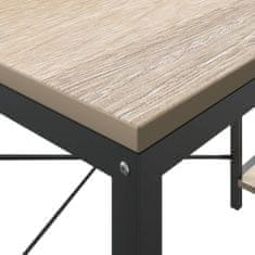 Petromila vidaXL Počítačový stôl, čierna+dub 110x72x70 cm, kompozitné drevo