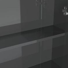 Petromila vidaXL Kúpeľňová zrkadlová skrinka 60x15x75 cm MDF lesklá sivá
