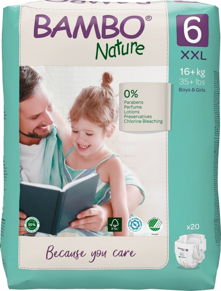 Bambo Nature 6, 20 ks, pre 16+ kg