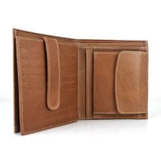 VegaLM Luxusná pánska kožená peňaženka v svetlo hnedej farbe