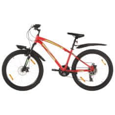 Vidaxl Horský bicykel 21 rýchlostí 26" koleso 36 cm rám červený