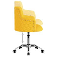 Vidaxl Otočná kancelárska stolička horčicovo-žltá látková