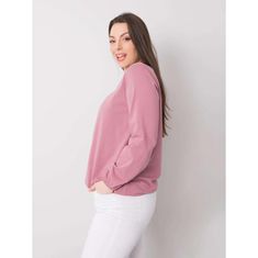 BASIC FEEL GOOD Dámska blúzka s dlhým rukávom plus size HAILEY tmavoružová RV-BZ-6332.53P_361507 XL