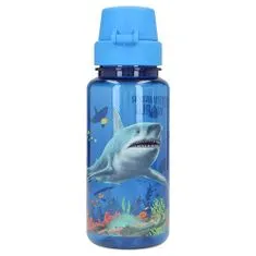 Plastová fľaša Underwater World, Modrá, s morskými živočíchmi, 400 ml